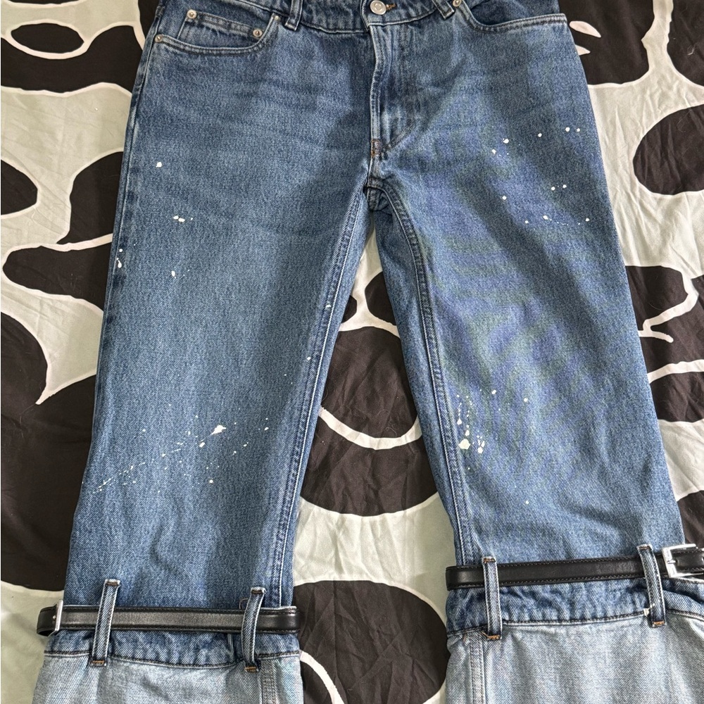 Coperni Hybrid Blue Mid Rise Straight Leg Jean Like New